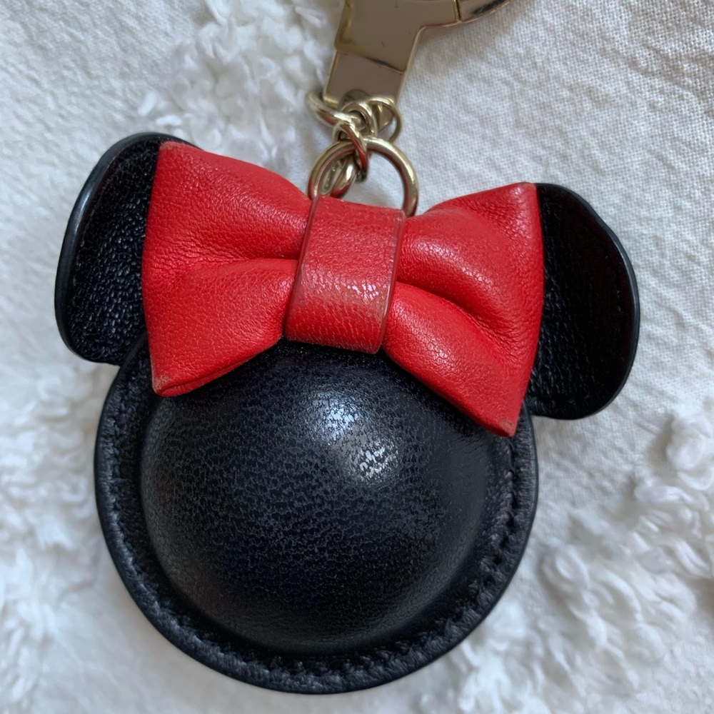 Kate Spade Minnie Mouse leather keychain